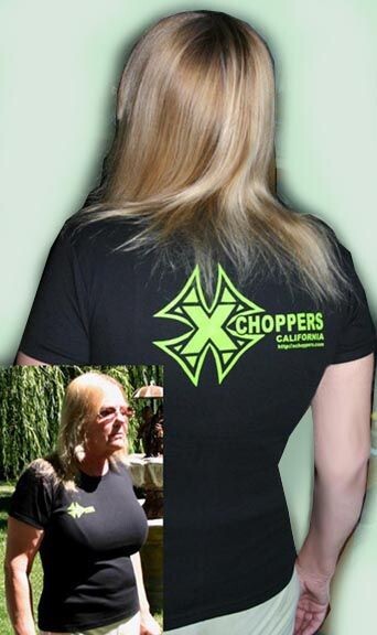 <B>Ladies Xchoppers T-Shirts - Black</B>